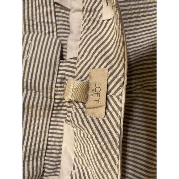 Loft Gray White Striped 6 in. Shorts Size 12 - Picture 4 of 4
